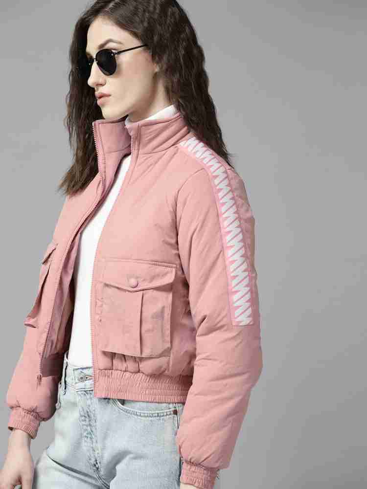 Roadster Women Pink Solid Boxy Tailored Jacket