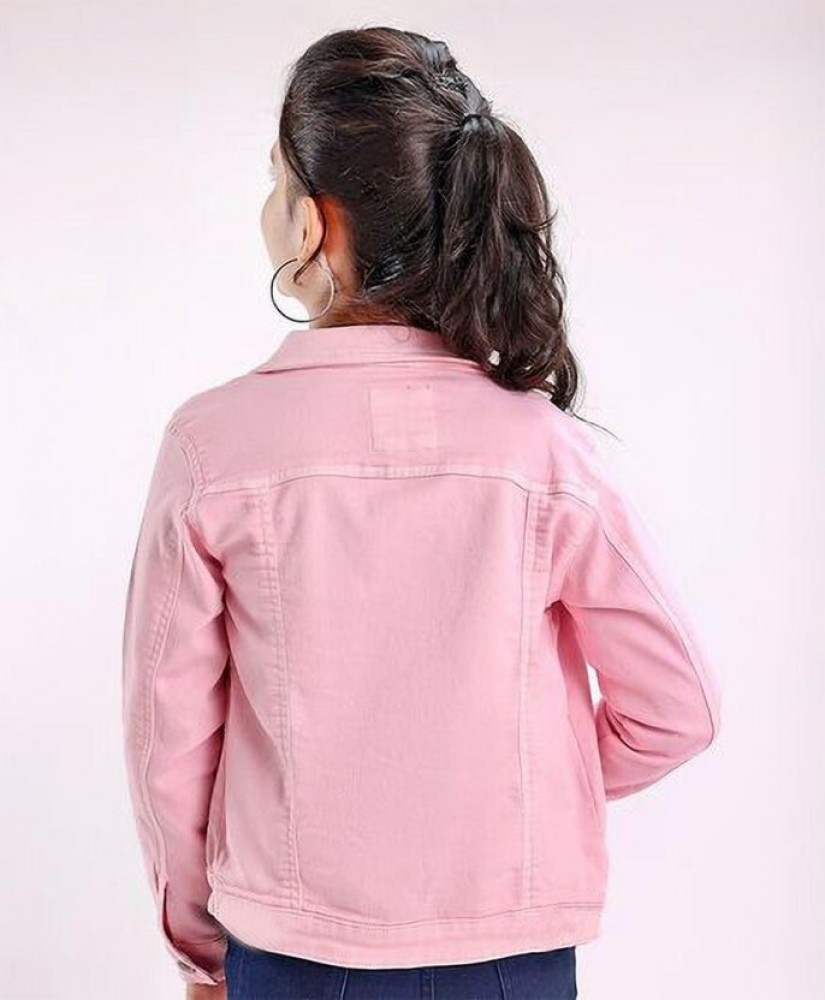 Girls denim sale jacket pink