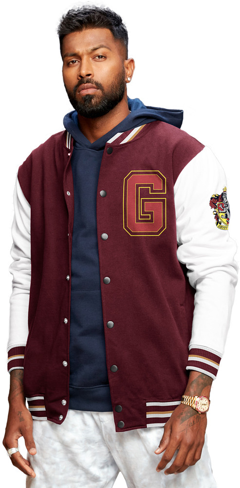 Burgundy varsity jacket mens sales