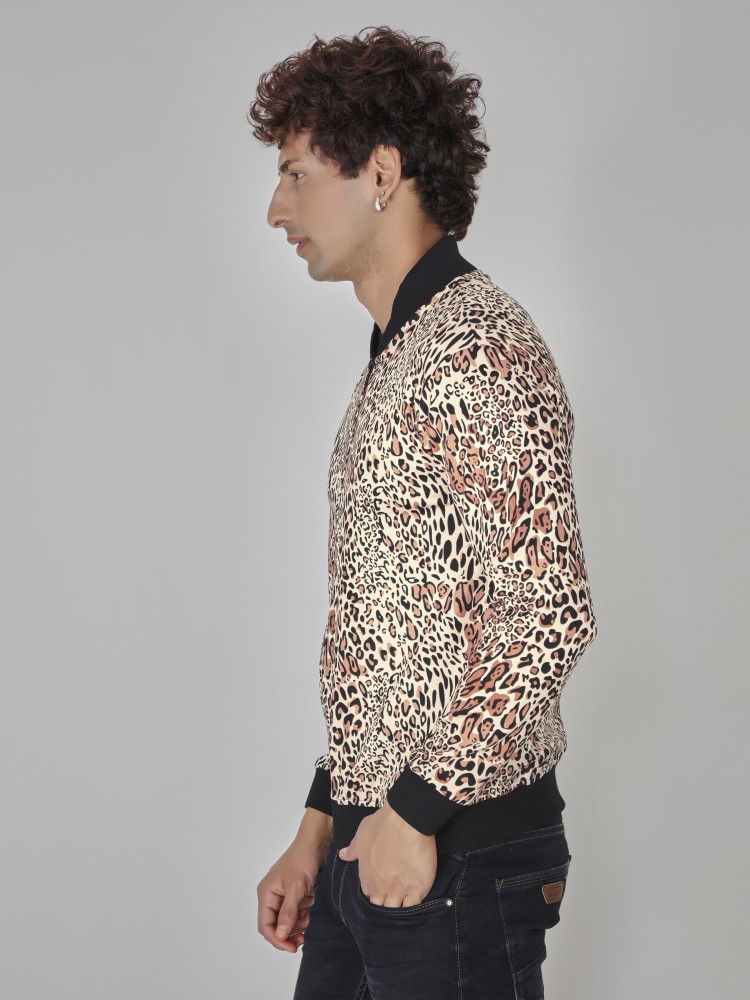 Men animal hot sale print jacket