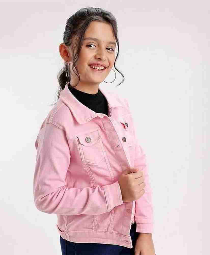 Pink girls denim jacket sale