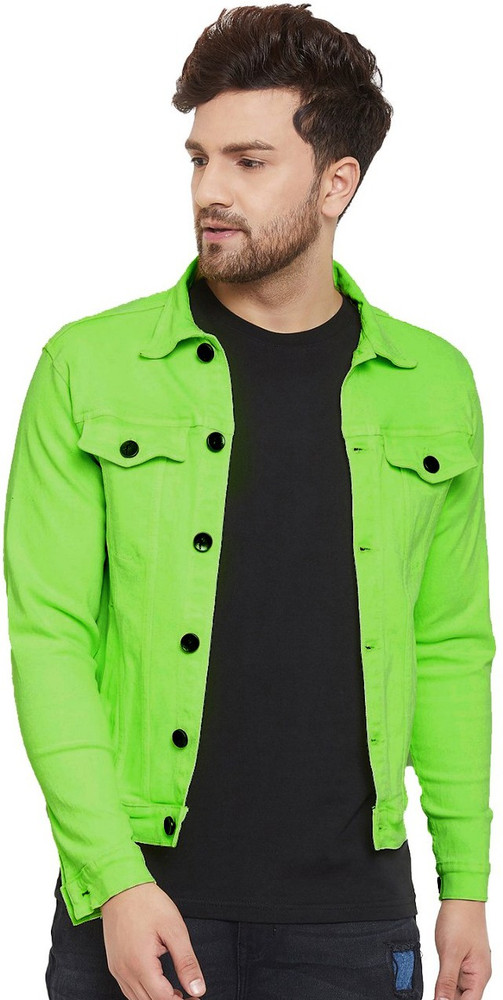 Neon denim shop jacket mens