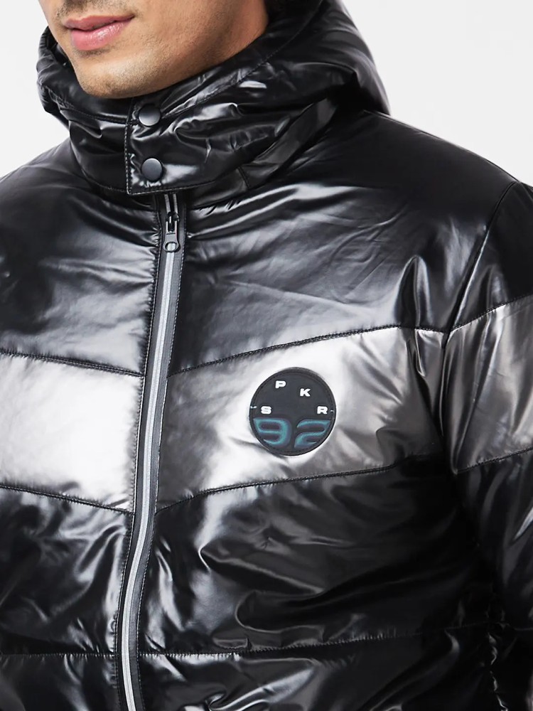 Black bananas shop reflective bubble coat