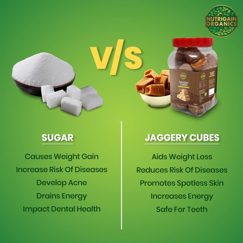 Nutrigain Organics Jaggery Cubes Pure Desi Gud Gur 100