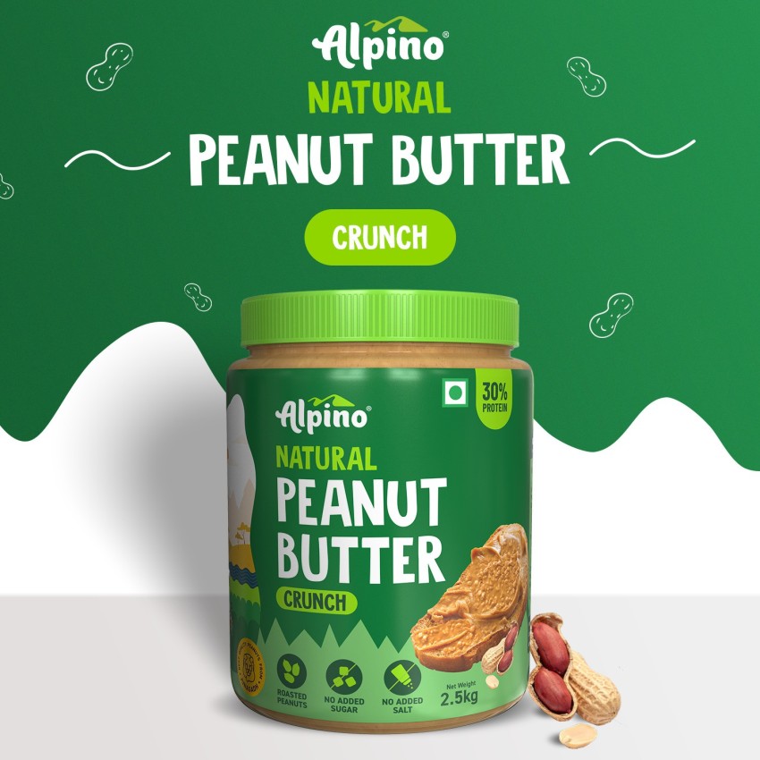 ALPINO Natural Peanut Butter Crunch Unsweetened 2.5 kg Price in India - Buy  ALPINO Natural Peanut Butter Crunch Unsweetened 2.5 kg online at