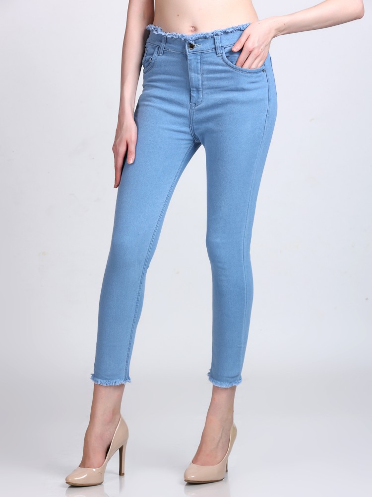 66% OFF on Crazy Girls Skinny Women Dark Blue Jeans on Flipkart