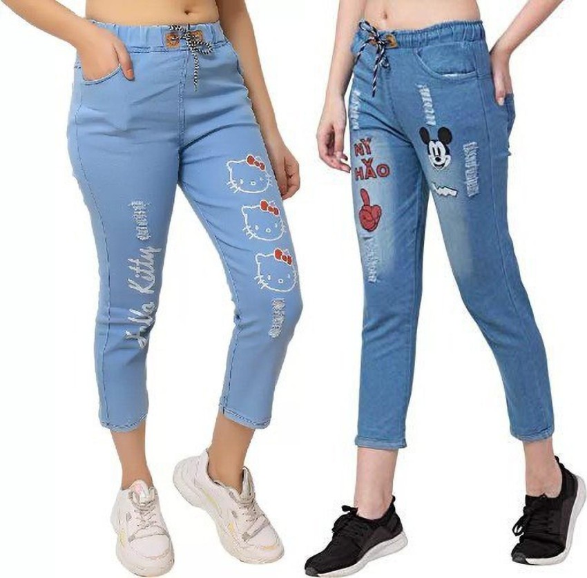 GORIYA Jogger Fit Girls Light Blue Jeans - Buy GORIYA Jogger Fit