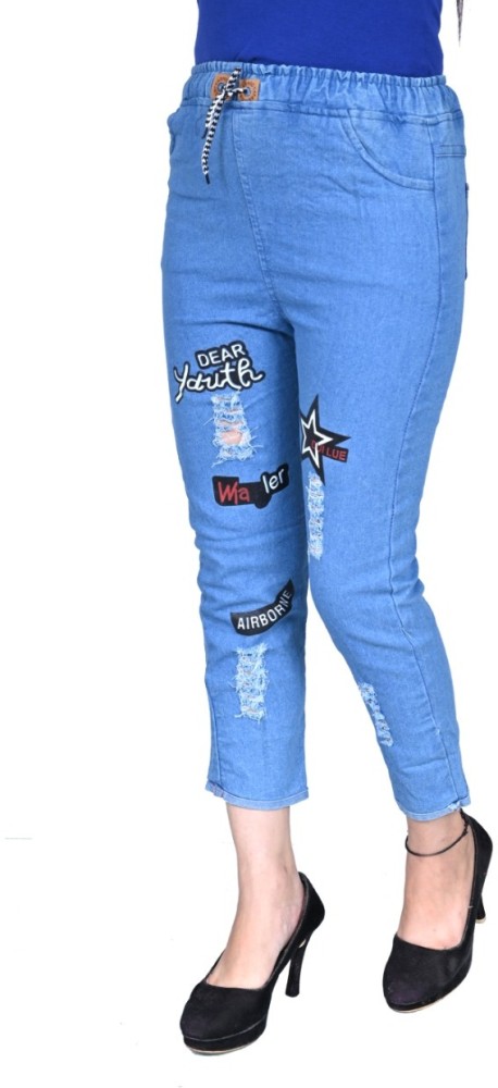 GLAMHOOD Jogger Fit Girls Blue Jeans - Buy GLAMHOOD Jogger Fit Girls Blue  Jeans Online at Best Prices in India