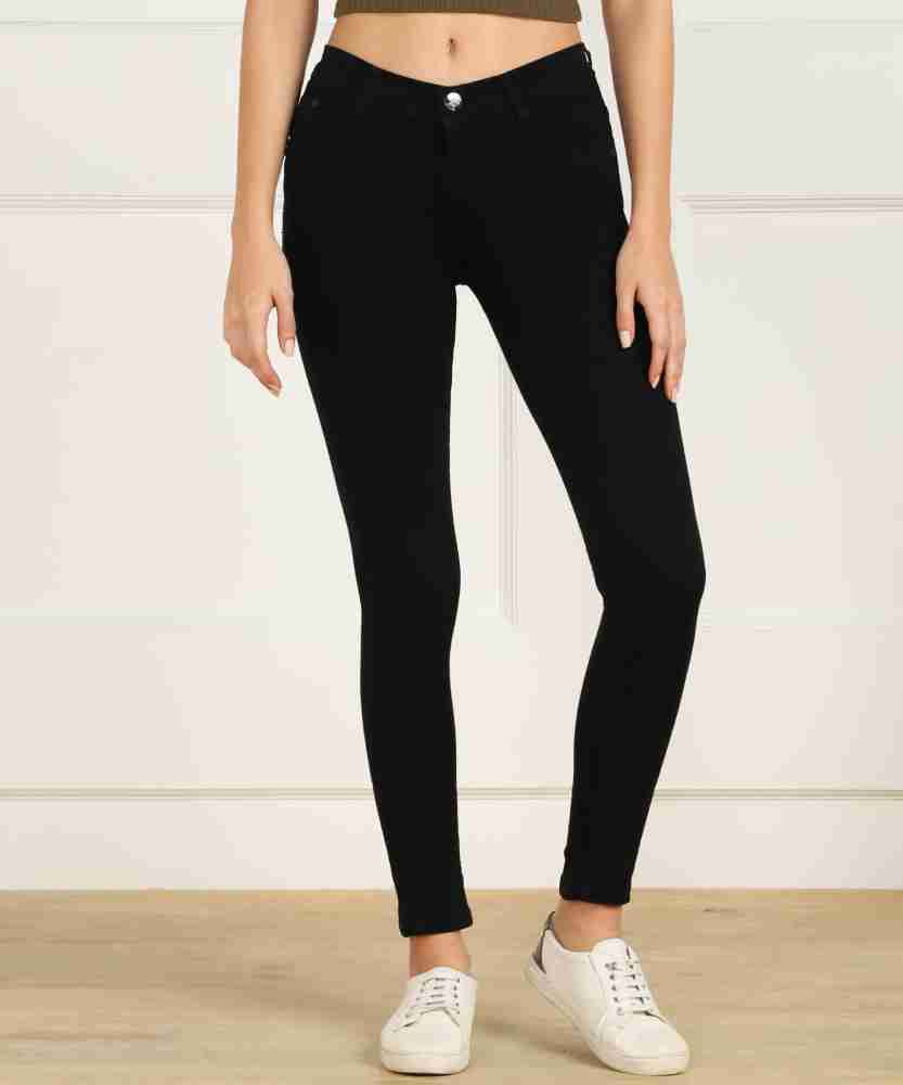 Nifty Women's Denim Stretchable Slim Fit Black Jeans