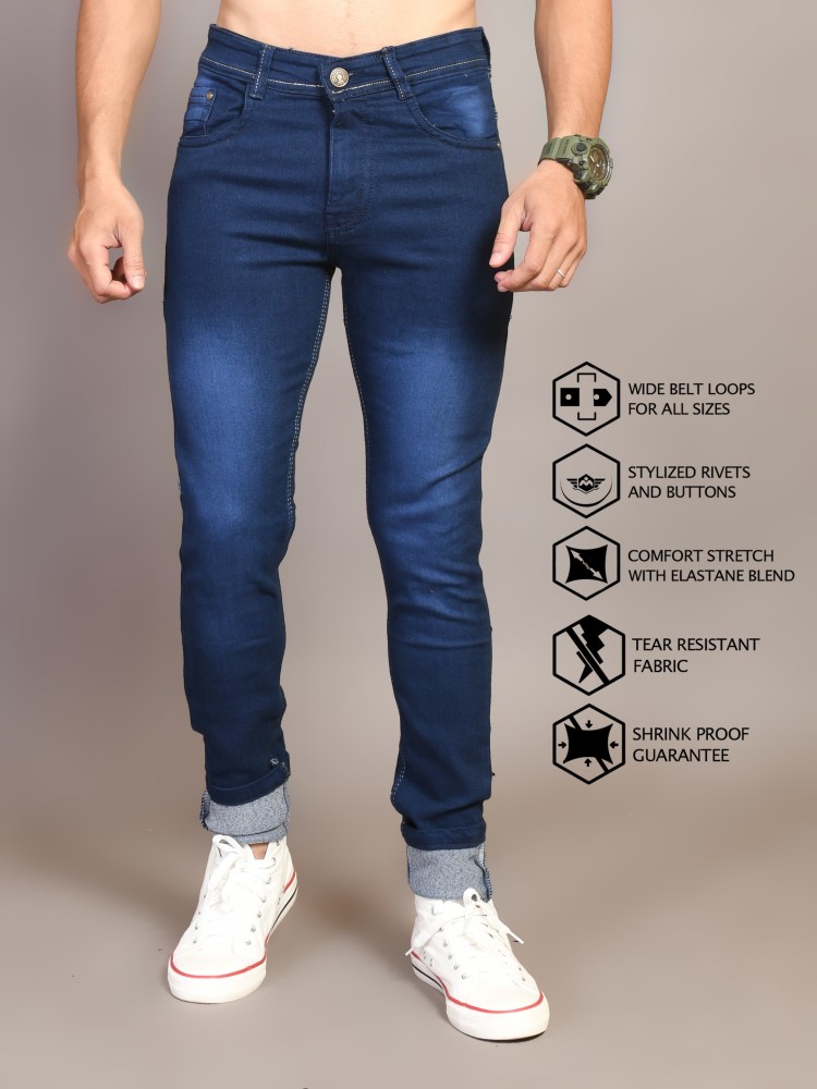 Lzard Slim Men Dark Blue Jeans - Buy Lzard Slim Men Dark Blue