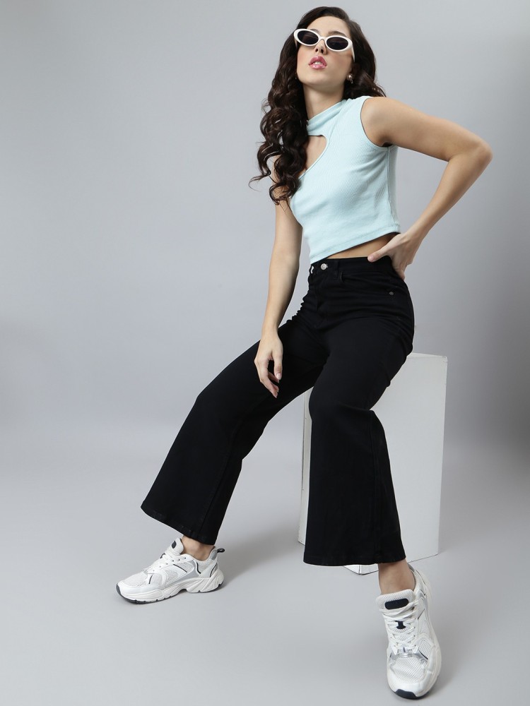 GUTI Flared Women Black Jeans - Buy GUTI Flared Women Black Jeans Online at  Best Prices in India