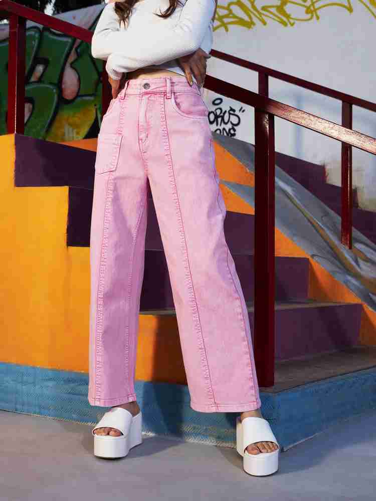 Kawaii Pink Denim Jeans - Pink / S  Pink streetwear, Pink fashion, Fashion