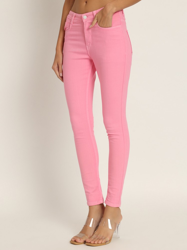 CEFALU Skinny Women Pink Jeans - Buy CEFALU Skinny Women Pink Jeans Online  at Best Prices in India