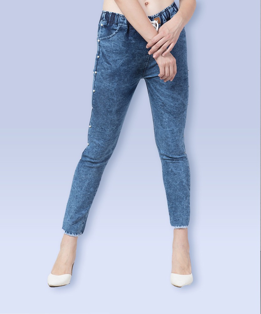 GORIYA Jogger Fit Women Blue Jeans - Buy GORIYA Jogger Fit Women Blue Jeans  Online at Best Prices in India