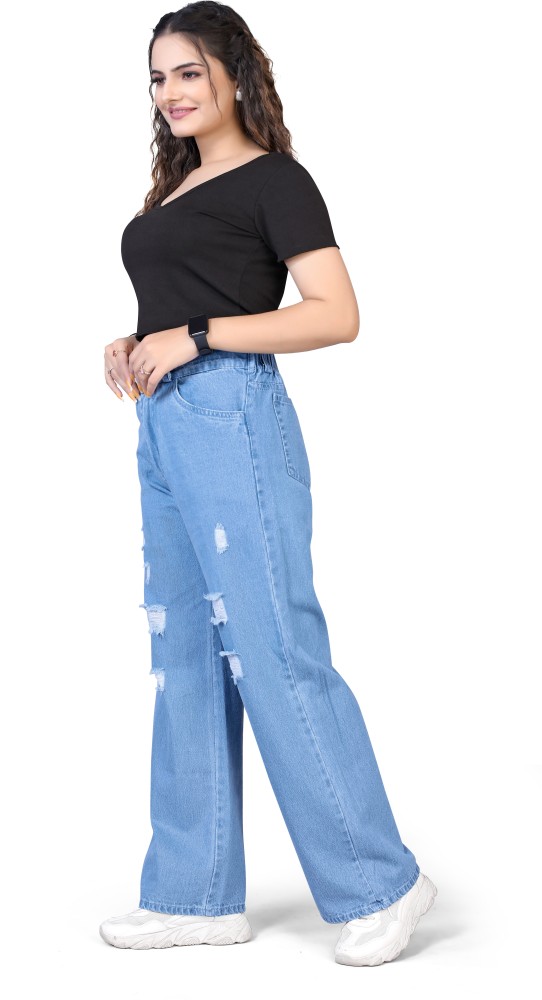Buy Girls Ice Blue Bell Bottom Jeans Online at Sassafras
