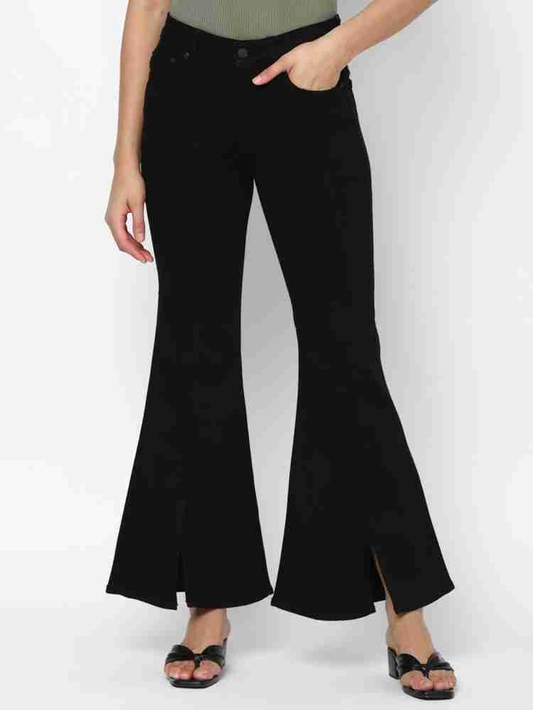 Buy Tarama Women Black Solid Denim Flared High Rise Jeans (Size 30) Online  at Best Prices in India - JioMart.