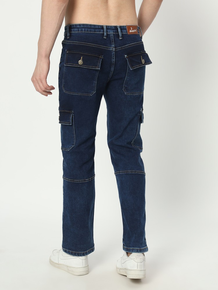 AngelFab Relaxed Fit Men Dark Blue Jeans - Buy AngelFab Relaxed 