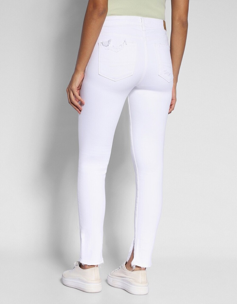 American Eagle Skinny Women White Jeans - Buy American Eagle
