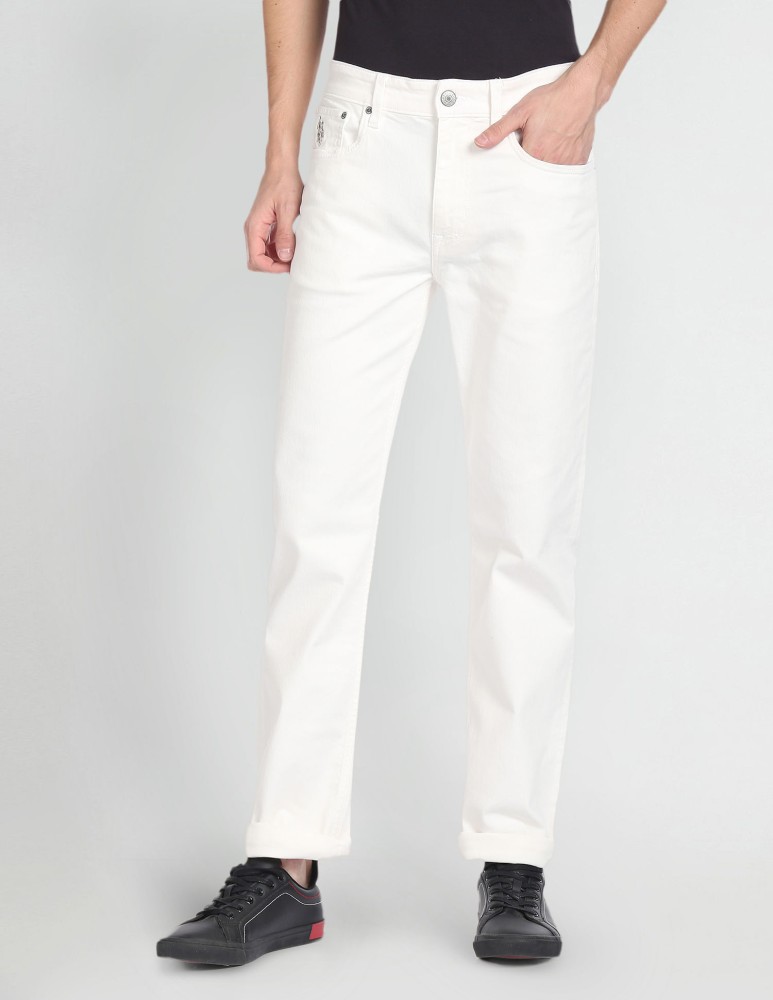 Us polo shop assn white jeans