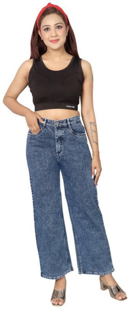 Women Aesthetic High Waisted Wide Fit Baggy Jeans