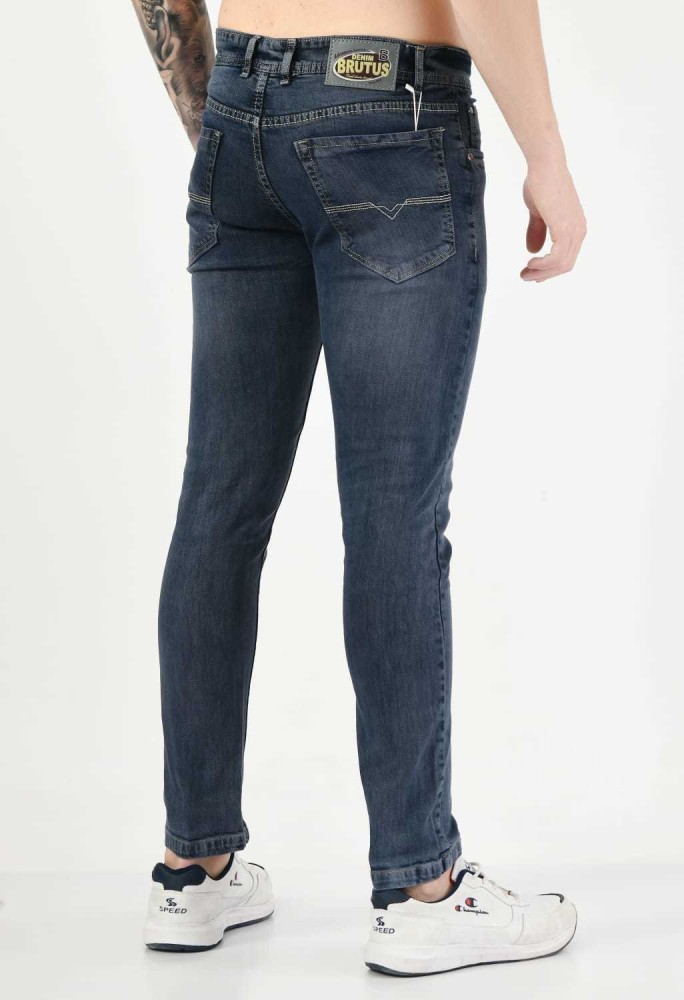 Blue Low Rise Ben Skinny Fit Jeans|249572101-Medium-Blue-Denim