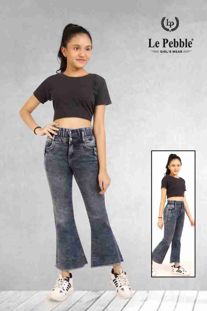 LE PEBBLE Regular Girls Dark Blue Jeans - Buy LE PEBBLE Regular Girls Dark  Blue Jeans Online at Best Prices in India