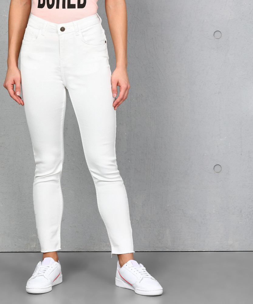 White jeans for ladies flipkart online