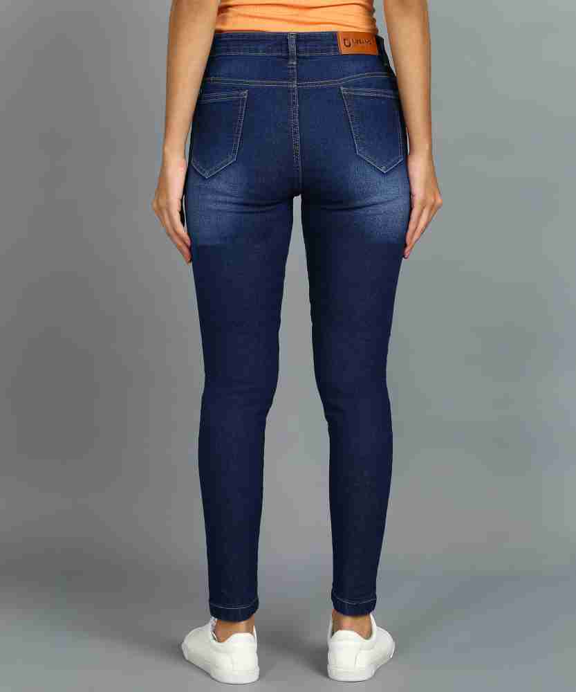 Urbano Fashion Skinny Women Dark Blue Jeans - Buy Urbano Fashion