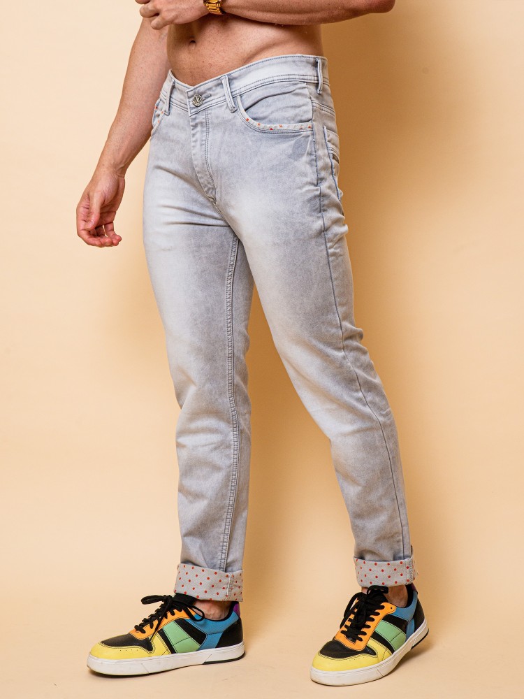 Shio Slim Men Silver Jeans - Buy Shio Slim Men Silver Jeans Online at Best  Prices in India