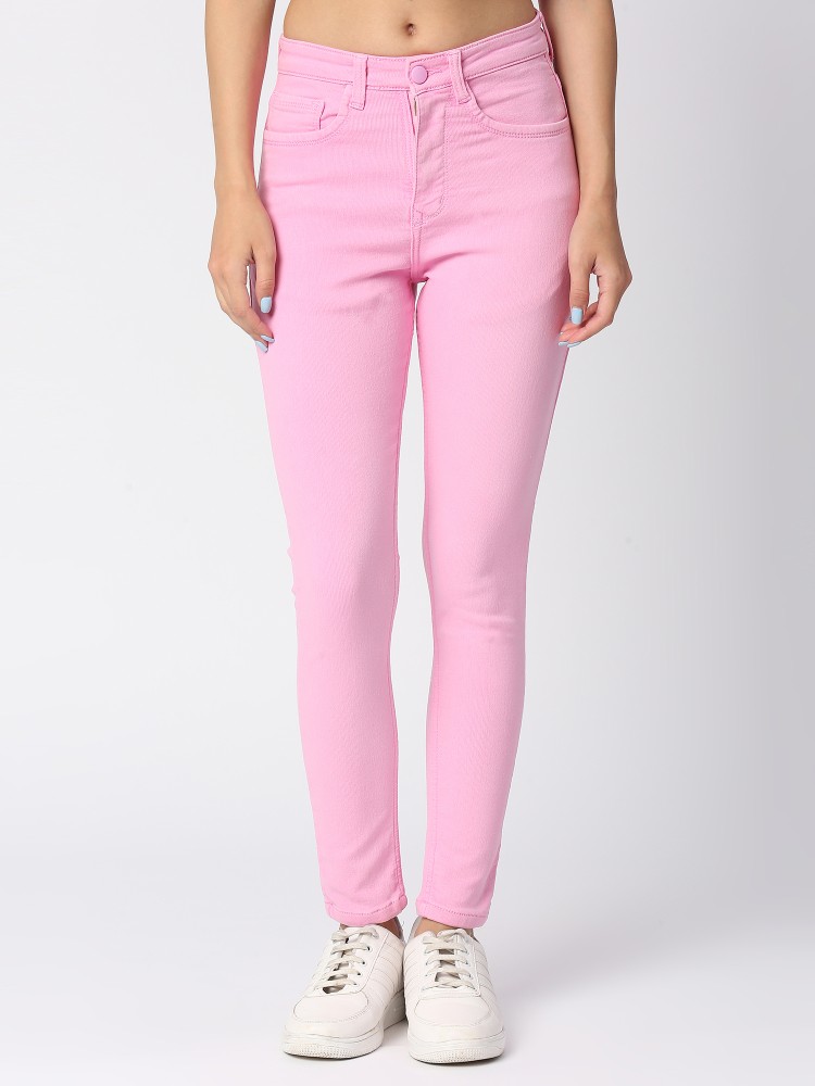 CEFALU Skinny Women Pink Jeans - Buy CEFALU Skinny Women Pink Jeans Online  at Best Prices in India