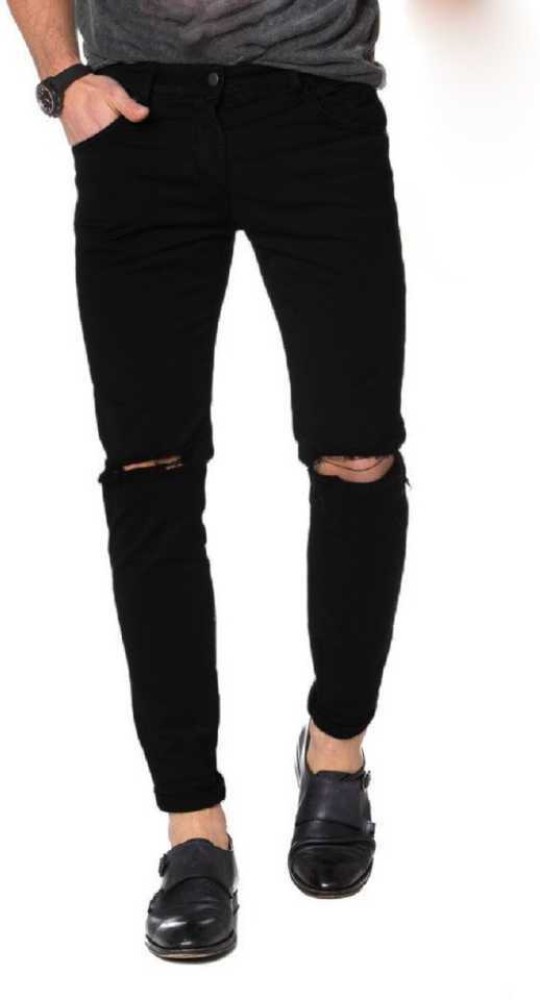 Damage store black jeans