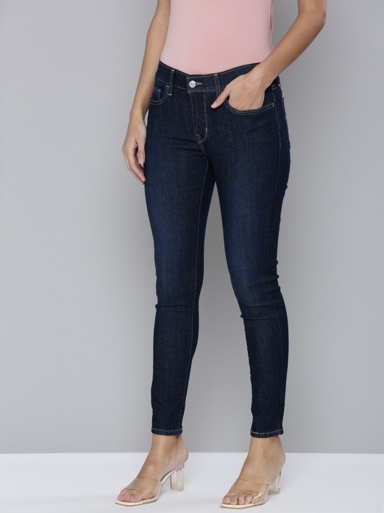 Levi's dark blue on sale skinny jeans