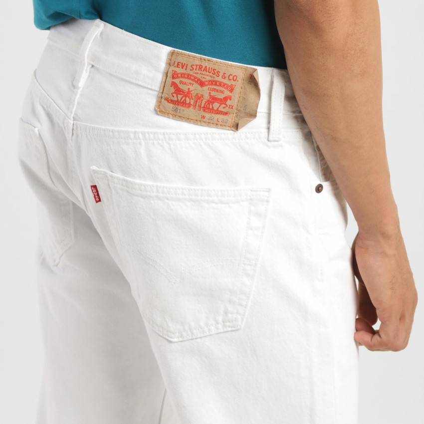 501 levi's white jeans hotsell