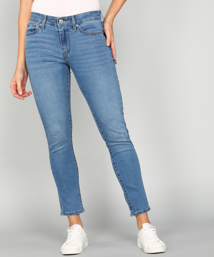 LEVI'S 711 Women Skinny Mid Rise Blue Jeans