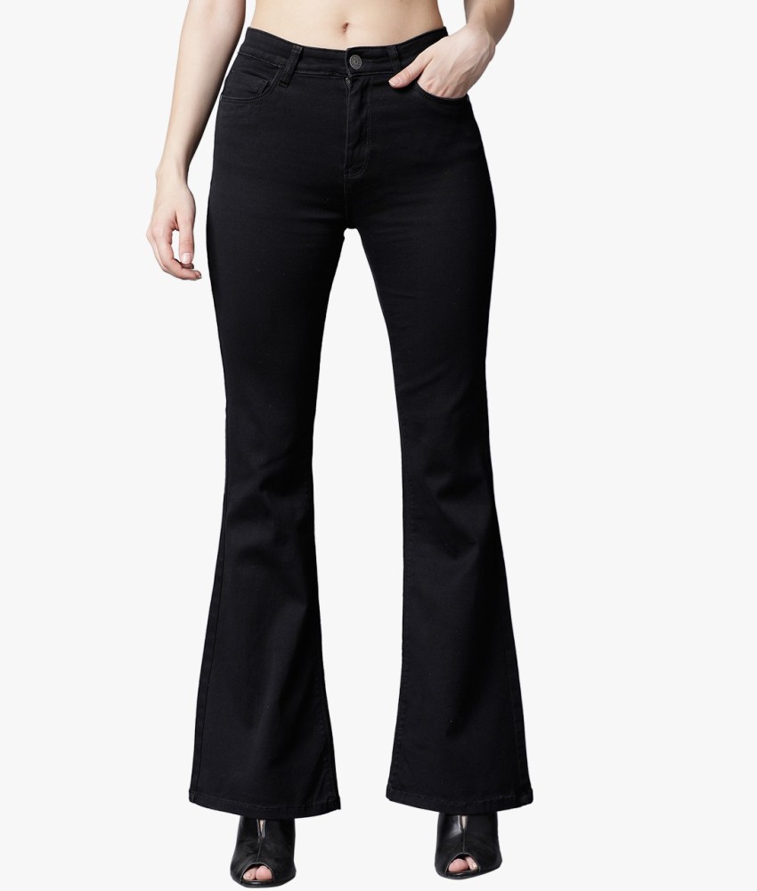 Tokyo Talkies Flared Women Black Jeans - Buy Tokyo Talkies Flared Women  Black Jeans Online at Best Prices in India