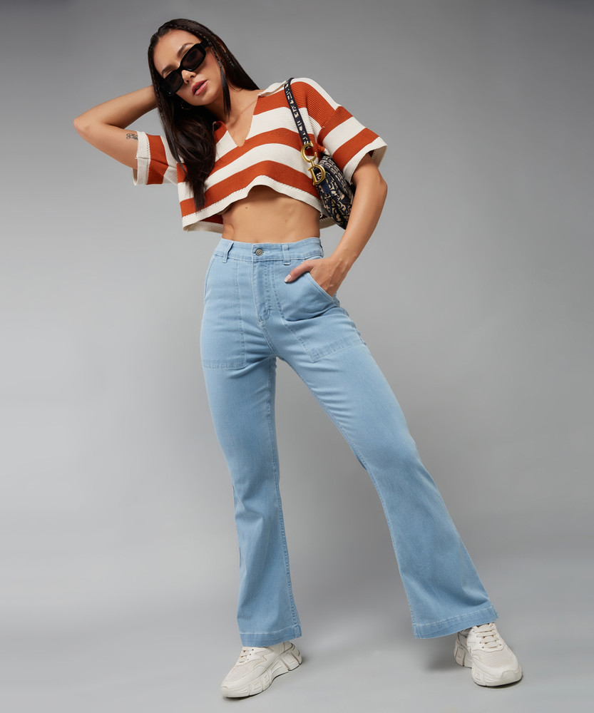 DOLCE CRUDO Boot Leg Women Light Blue Jeans Buy DOLCE CRUDO Boot Leg Women Light Blue Jeans Online at Best Prices in India Flipkart