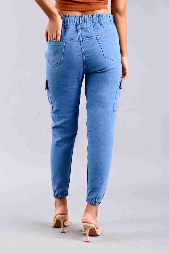 Plus Size Boyfriend Slim Fit Mid Rise Light Blue Jeans