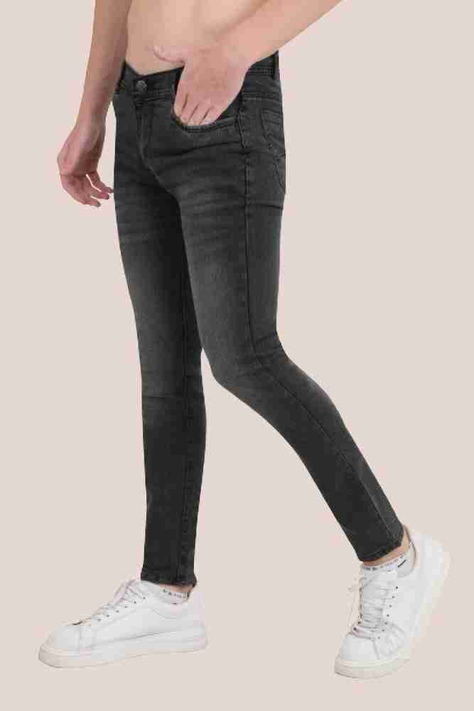 Buy Dark Grey Power Stretch Slim Fit Jeans Online In India