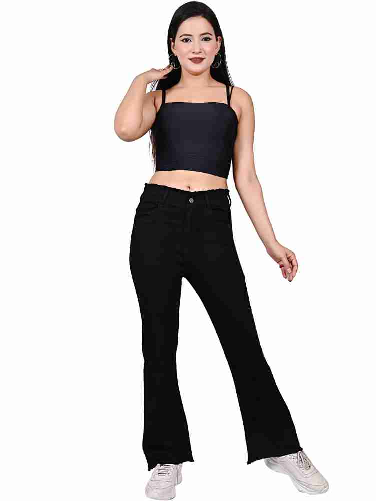 URBAN A-LINE Flared Women Black Jeans - Buy URBAN A-LINE Flared