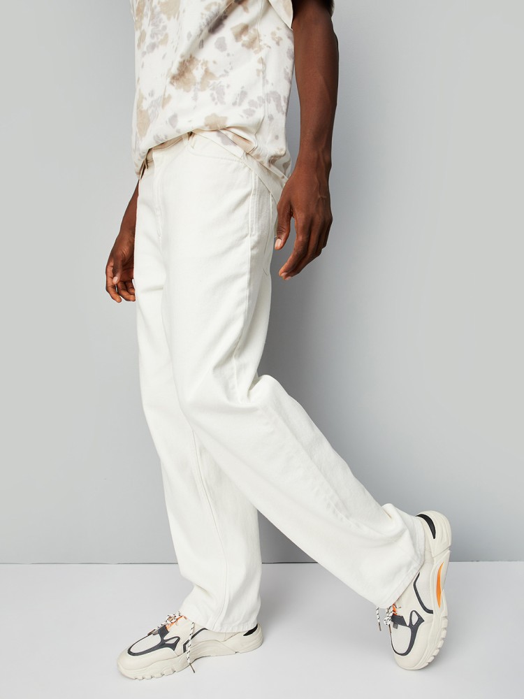 MAX Relaxed Men White Trousers - Buy MAX Relaxed Men White Trousers Online  at Best Prices in India