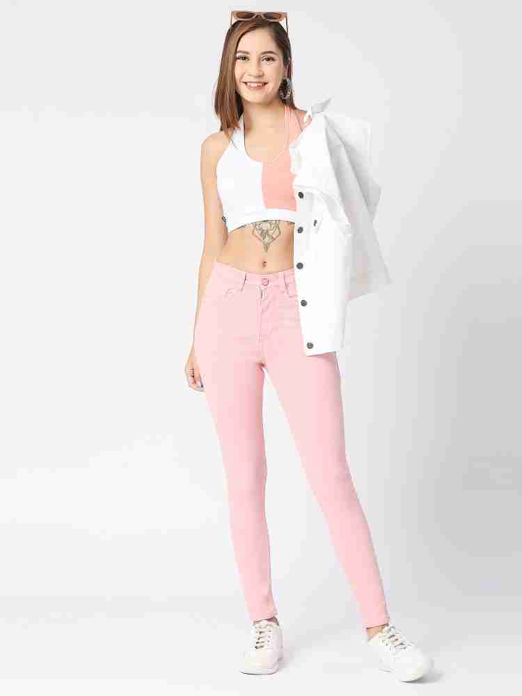 CEFALU Skinny Women Pink Jeans - Buy CEFALU Skinny Women Pink Jeans Online  at Best Prices in India