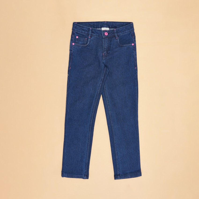 Pantaloons Junior Regular Girls Dark Blue Jeans - Buy Pantaloons