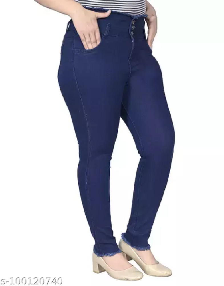 Plus Size WAX 3 Button High Waist Jeans