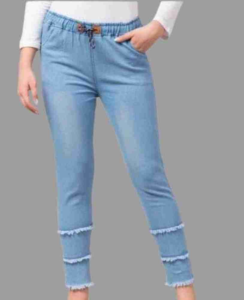 mannaz fashion Jogger Fit Women Light Blue Jeans - Buy mannaz fashion Jogger  Fit Women Light Blue Jeans Online at Best Prices in India