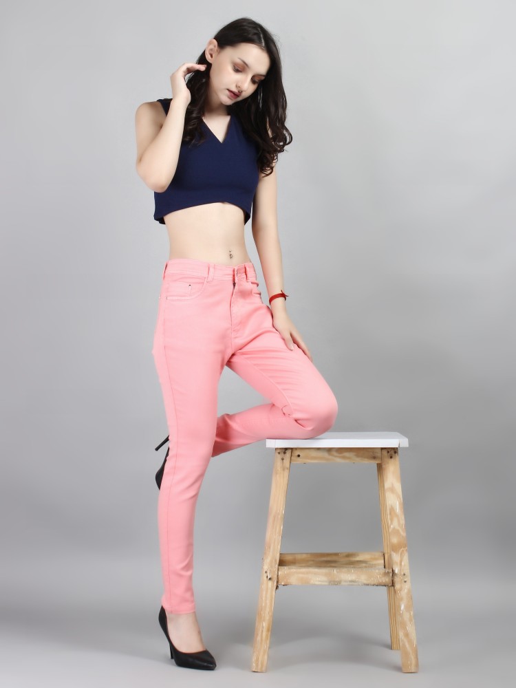 CEFALU Skinny Women Pink Jeans - Buy CEFALU Skinny Women Pink Jeans Online  at Best Prices in India