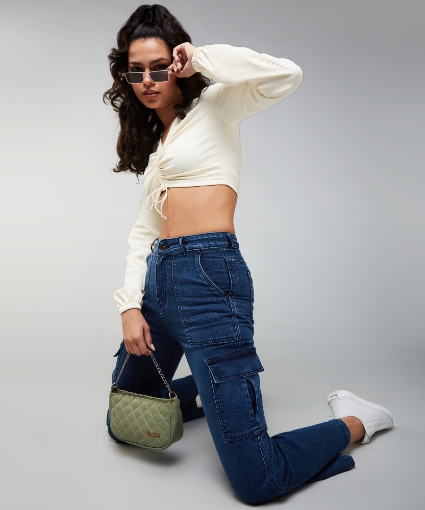 DOLCE CRUDO Flared Women Blue Jeans - Buy DOLCE CRUDO Flared Women Blue  Jeans Online at Best Prices in India