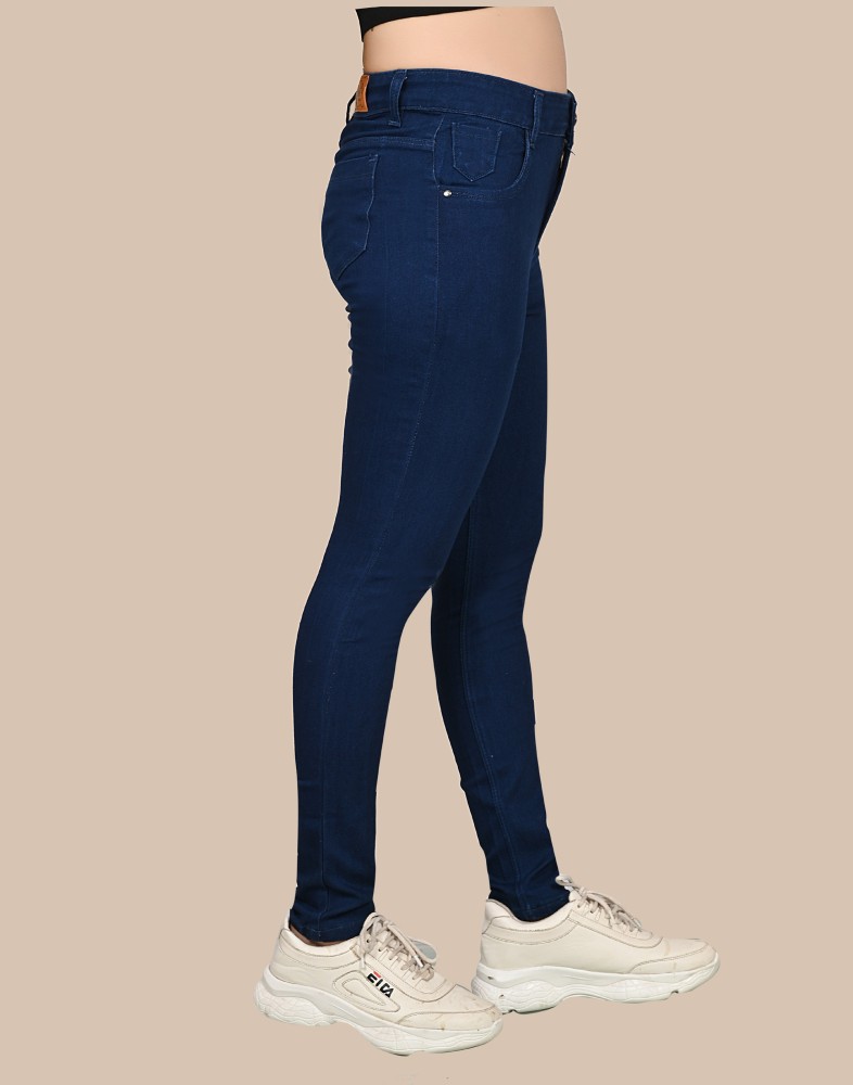 Navy blue skinny jeans best sale for school