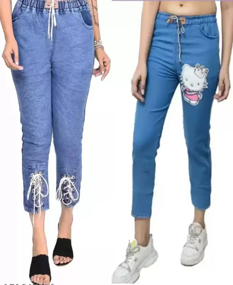 4M SALES Jogger Fit Women Light Blue Jeans