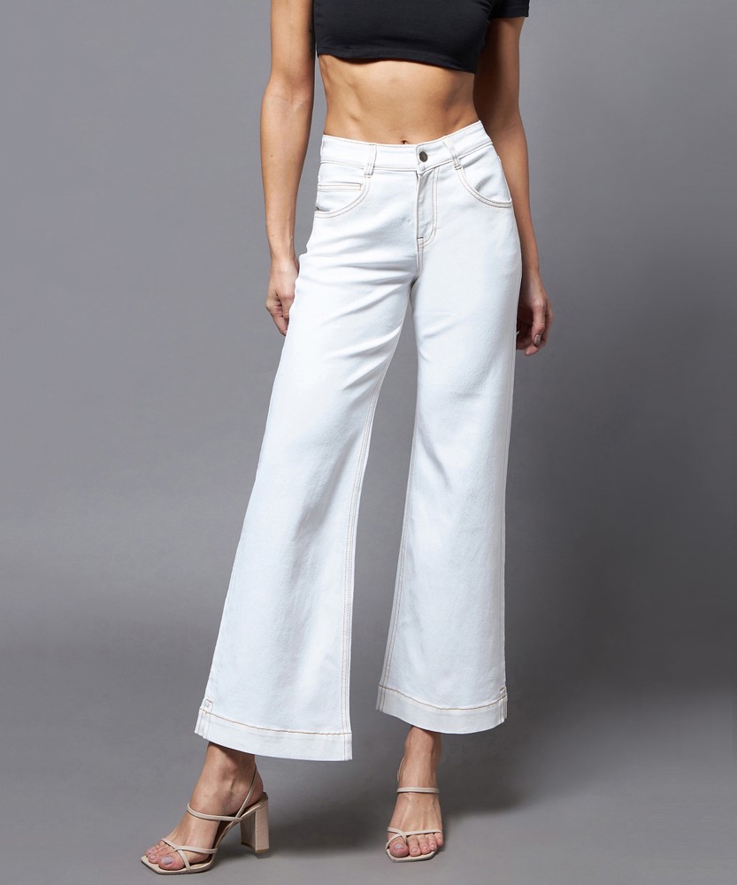 White jeans for ladies flipkart sale