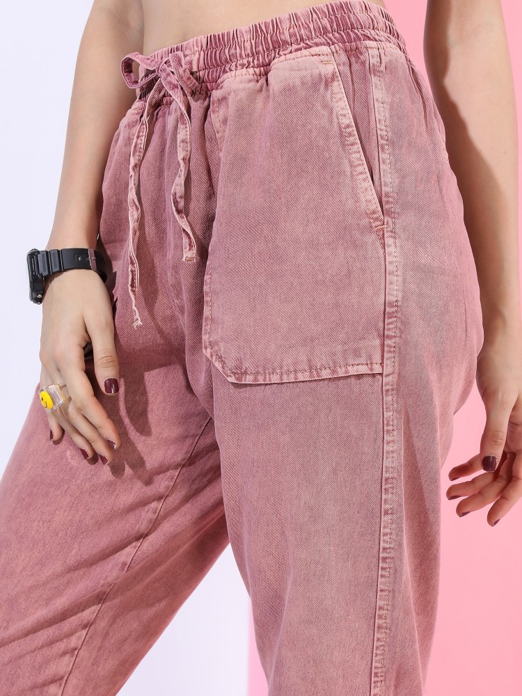 Tokyo Talkies Jogger Fit Women Pink Jeans - Buy Tokyo Talkies Jogger Fit  Women Pink Jeans Online at Best Prices in India